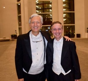 Brian Ganz and David Grandis join celebration at post-concert reception.